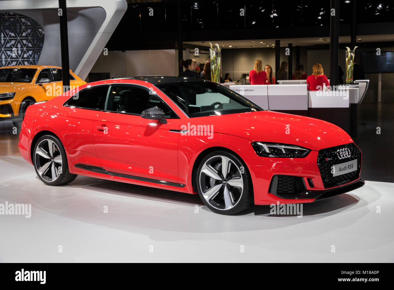 Brussels Jan 10 18 Audi Rs5 Car Showcased At The Brussels Motor Show Stock Photo Alamy