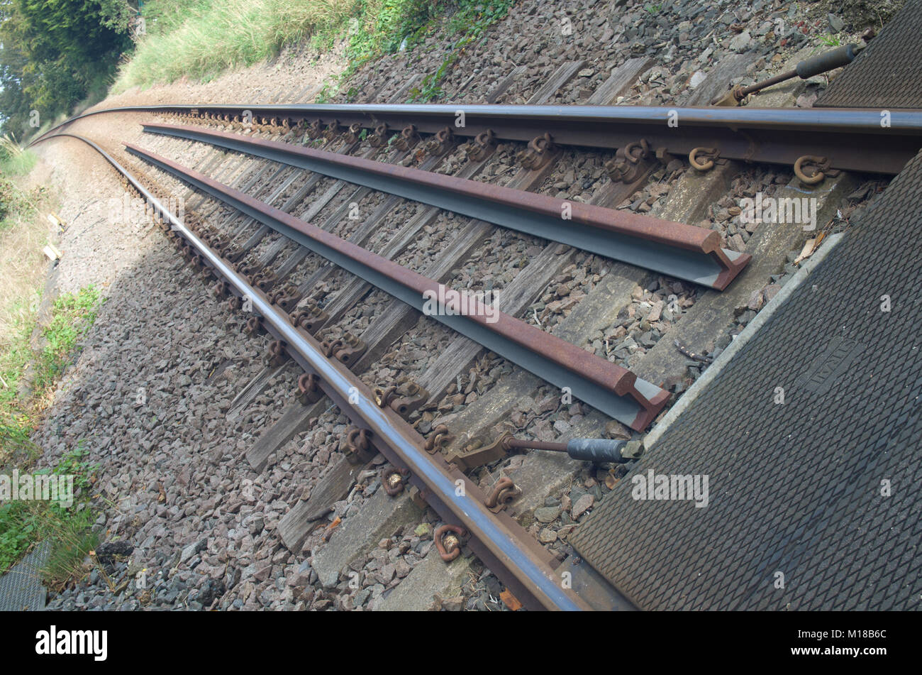 Train Tracks UK Stock Photo Alamy