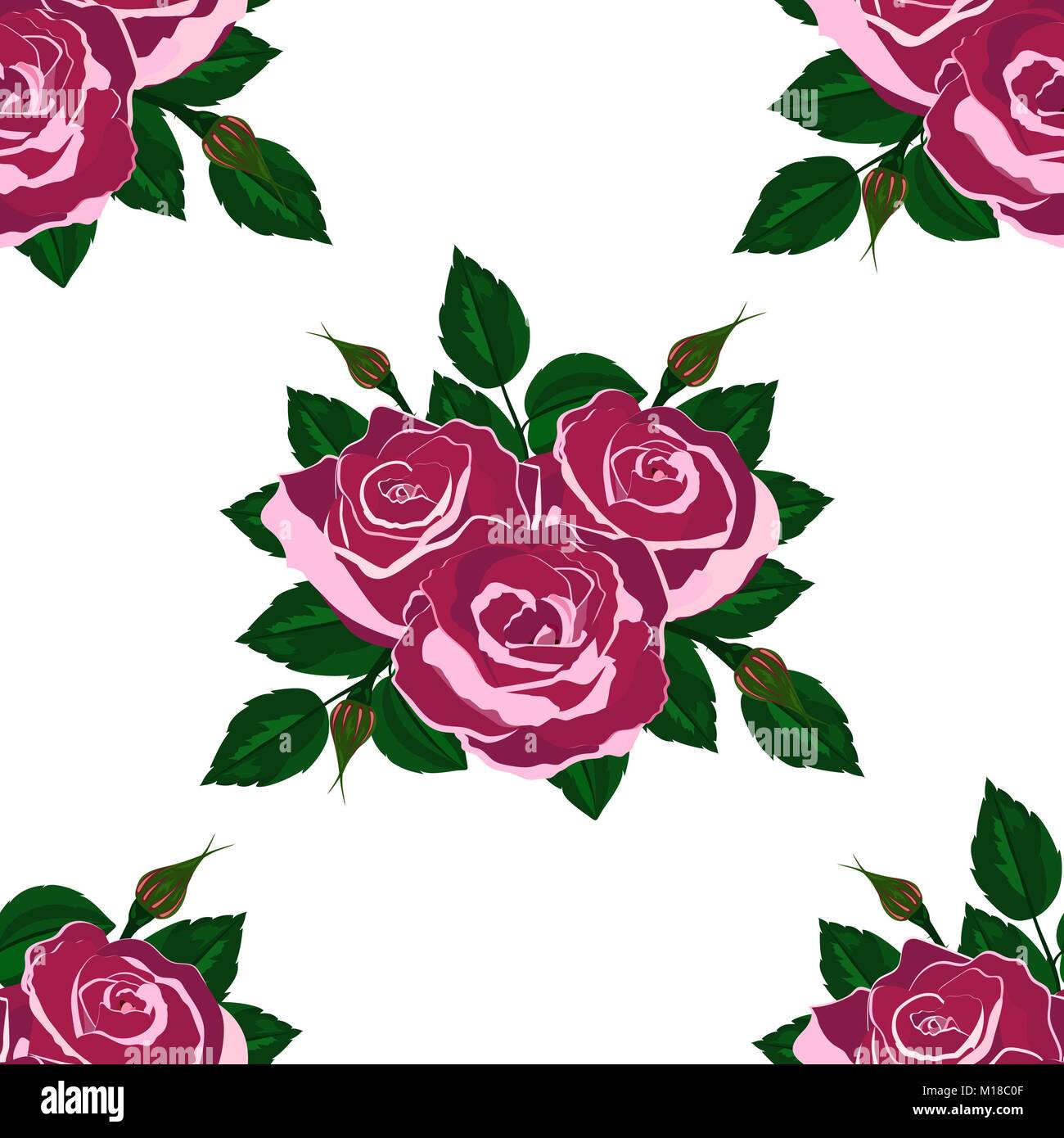 Pink Roses Seamless Seamless wallpaper pink roses Stock Vector Image & Art - Alamy
