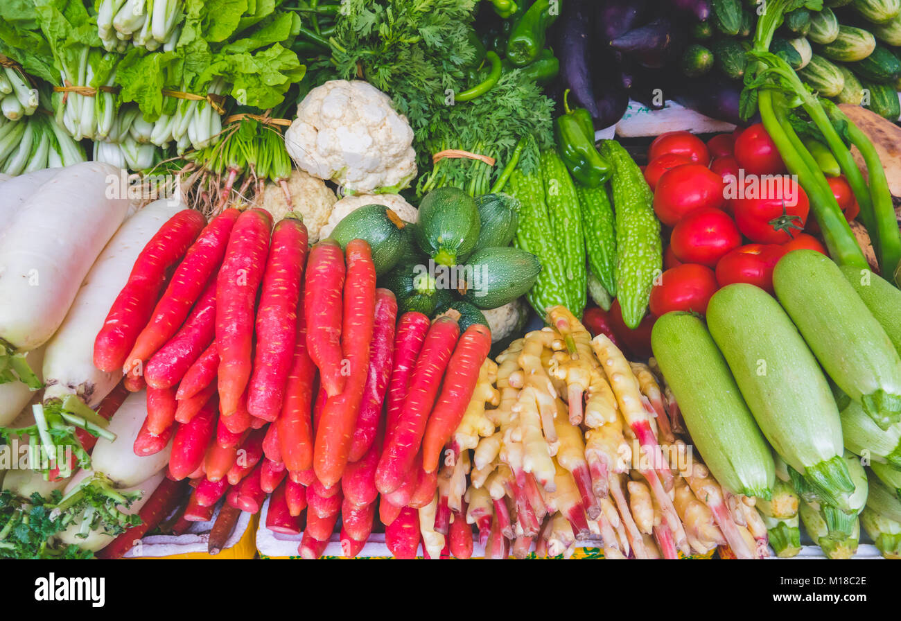 Group of fresh vegetables in market Stock Photo Alamy