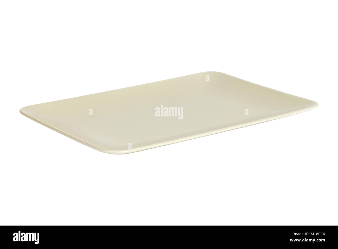 long matte rectangular plate isolated on white background Stock Photo ...
