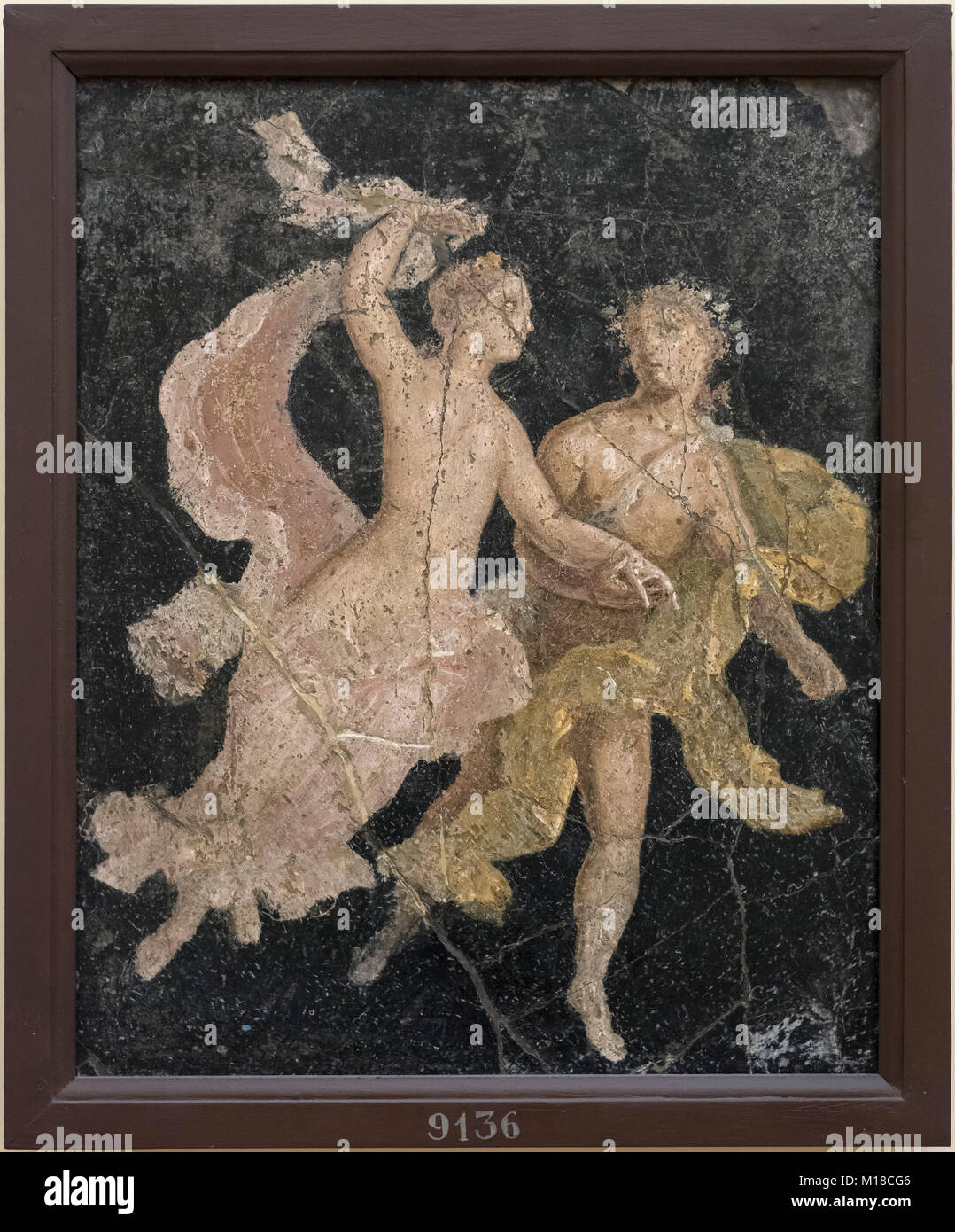 Naples. Italy. Ariadne and Dionysus (Couple in Flight), 1st century A.D. Museo Archeologico Nazionale di Napoli. Naples National Archaeological Museum Stock Photo