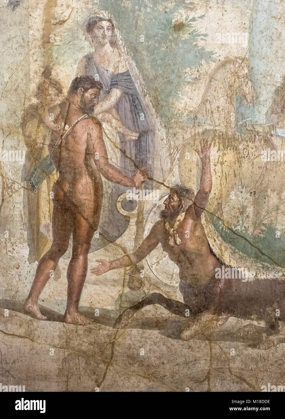 Naples. Italy. Hercules carrying Hyllus, and the centaur Nessus. Museo Archeologico Nazionale di Napoli. Naples National Archaeological Museum.  Hercu Stock Photo
