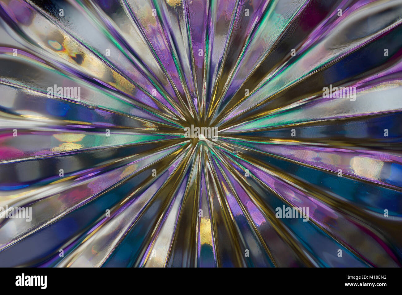 Macro art abstract of beautiful lead crystal glass designs reflecting