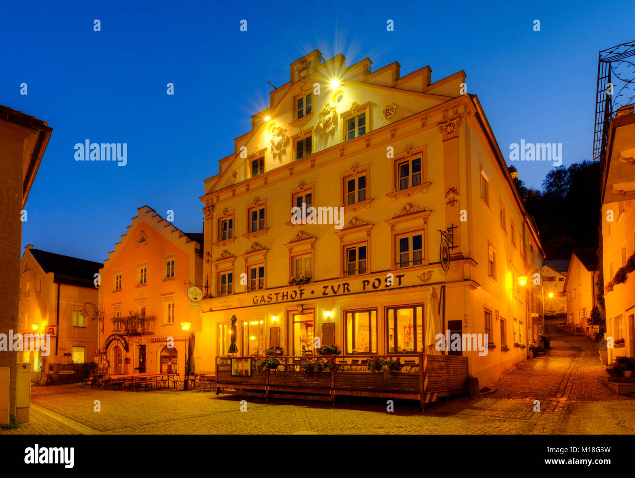 Guesthouse,Gasthof zur Post,Altstadt Riedenburg,Altmühltal,Lower Bavaria,Bavaria,Germany Stock Photo