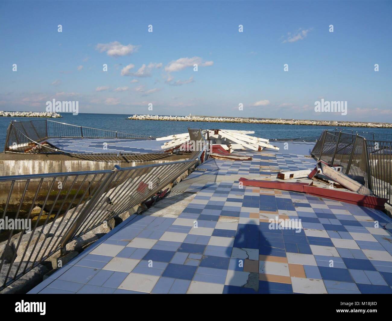 11 March 14 Soma Fukushima Japan Matsukawaura Beacn On The Memorial Day Of Tohoku Earthquake Tsunami Disaster 11 Some Facility Were Still Broken 3 Years After The Disaster Stock Photo Alamy
