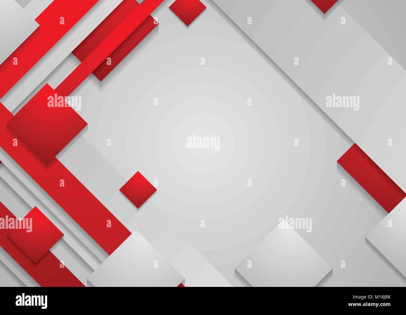 Hi-tech red grey corporate abstract background. Geometric vector design Stock Vector