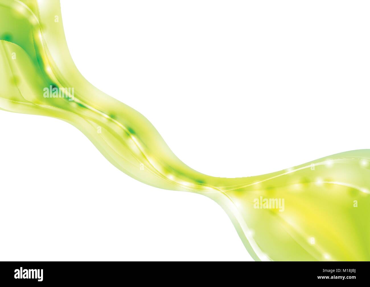Bright green yellow shiny waves background. Vector abstract design ...