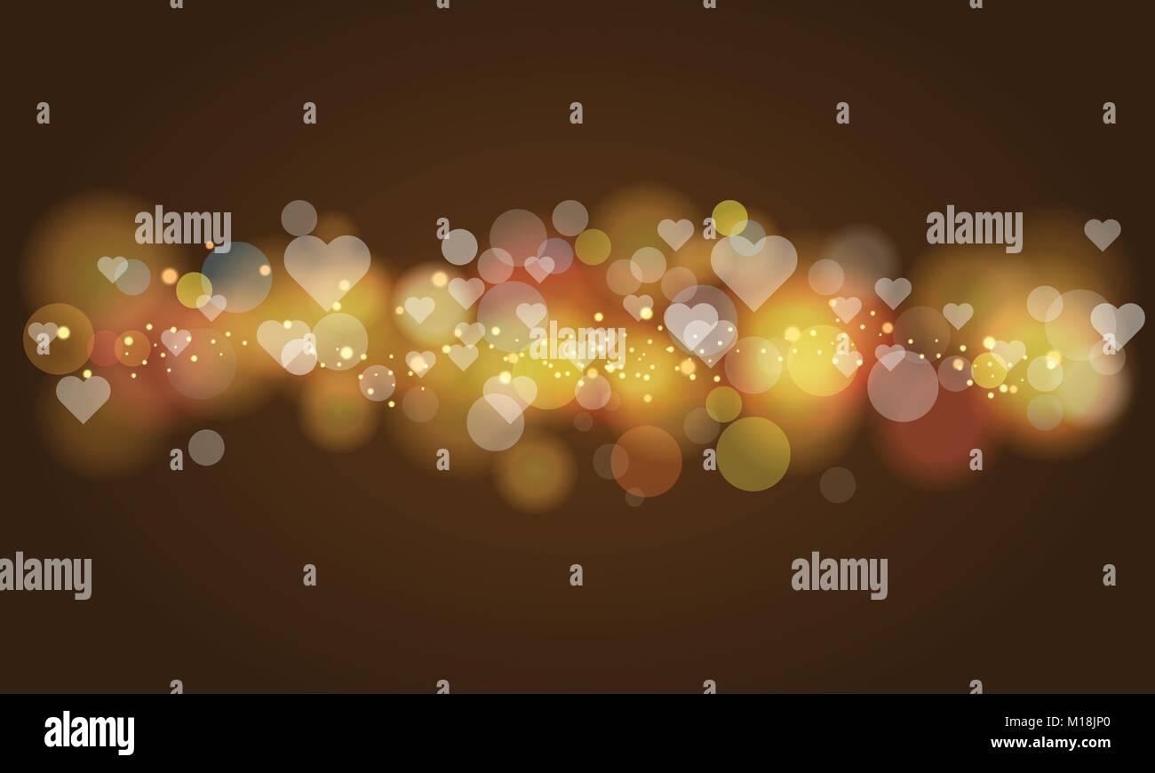 Blur heart bokeh for Valentines day holiday background. Luxury white ...