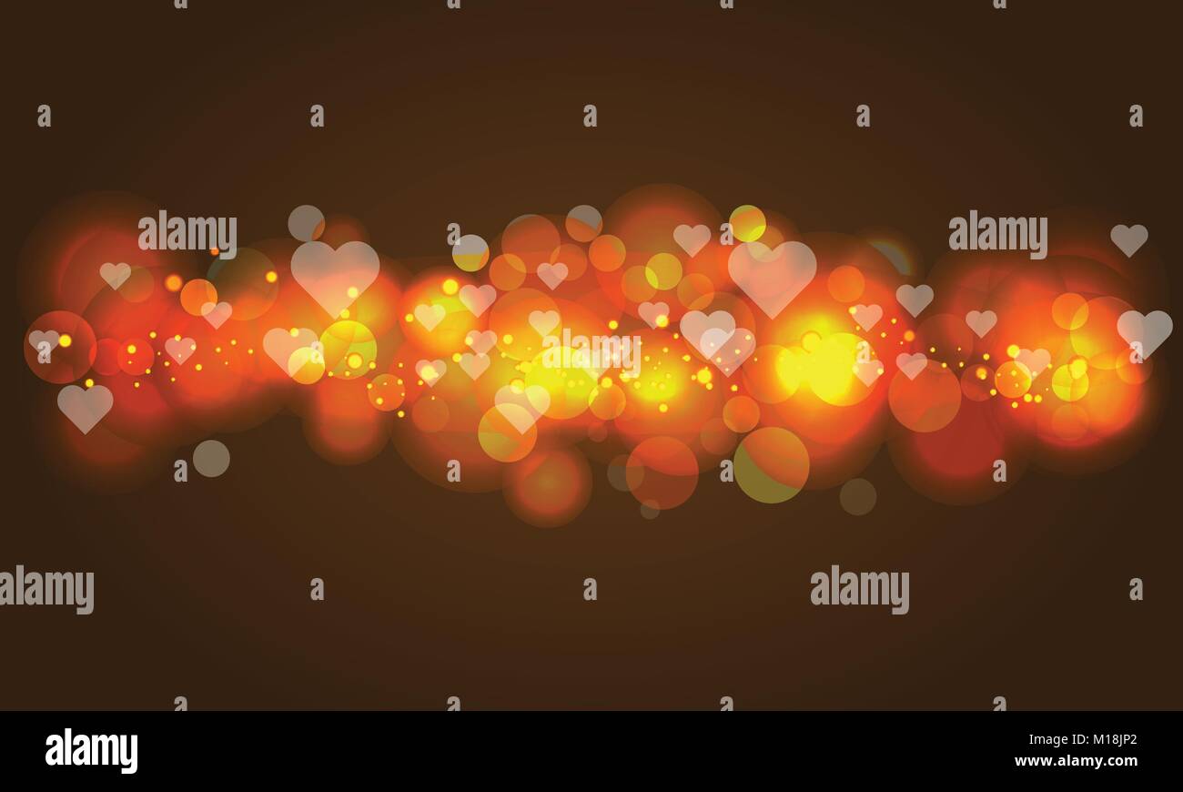 Blur heart bokeh for Valentines day holiday background. Luxury white ...