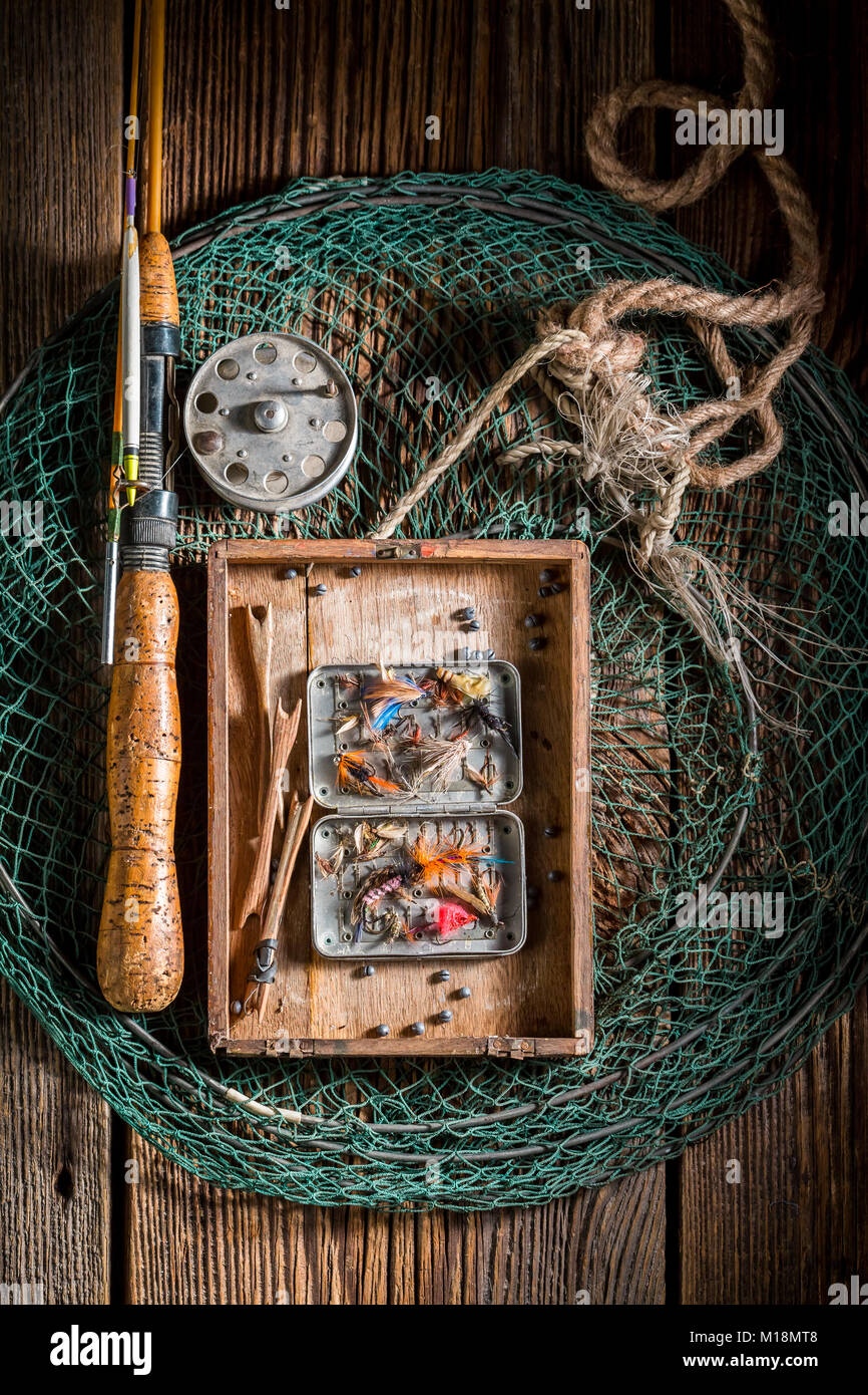 Vintage fishing tackle hi-res stock photography and images - Alamy