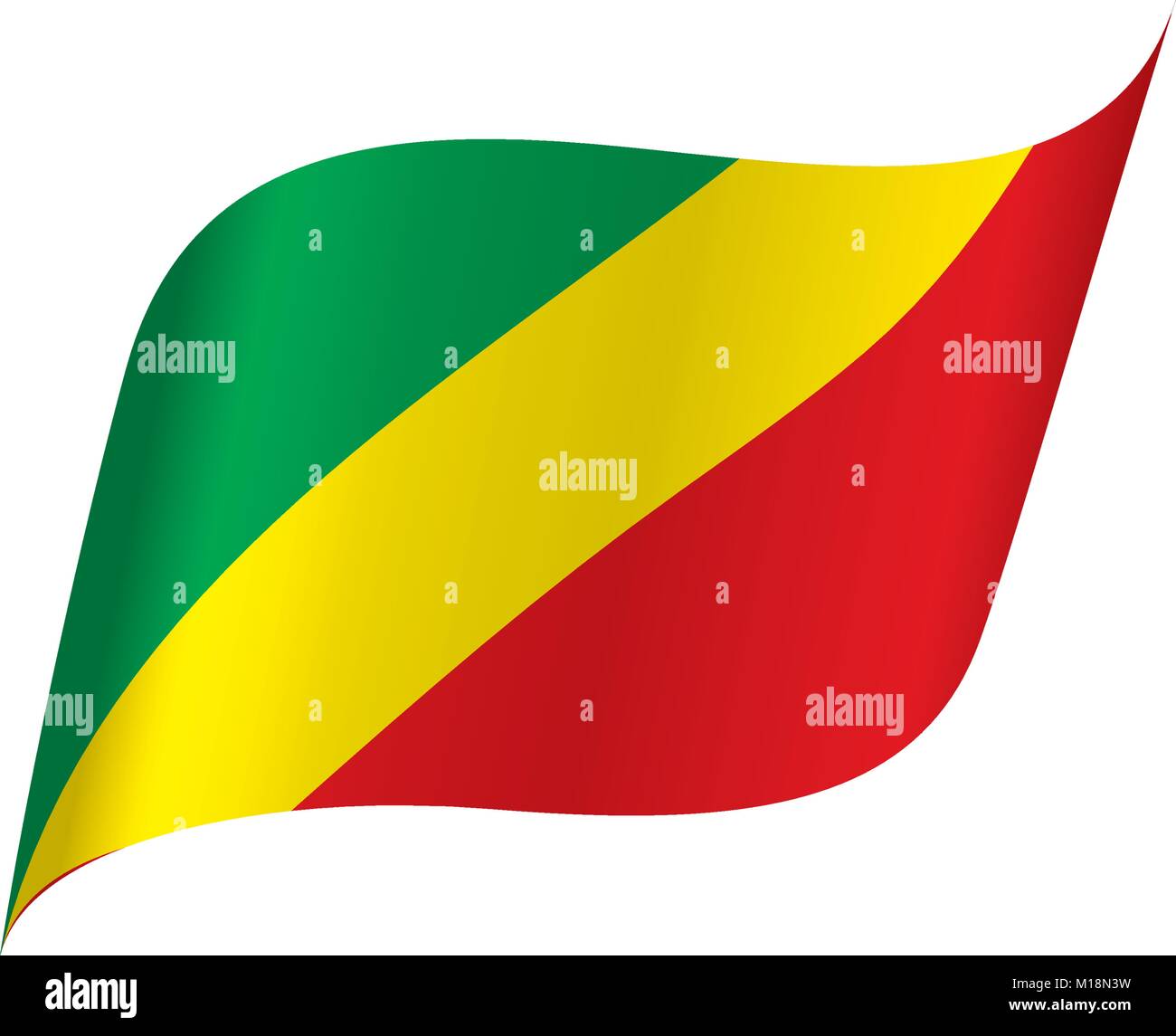 Congo republic wavy flag in Stock Vector Images - Alamy