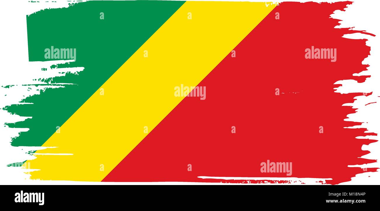 Congo republic wavy flag in Stock Vector Images - Alamy
