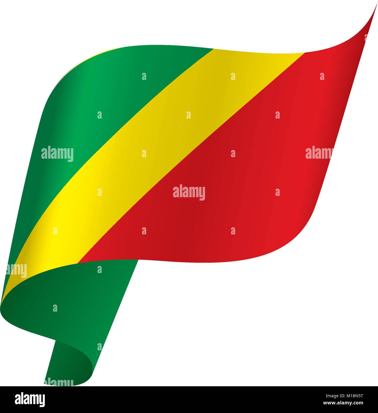 Wavy congolese flag Stock Vector Images - Alamy