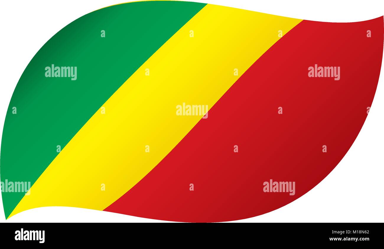 Congo republic wavy flag in Stock Vector Images - Alamy