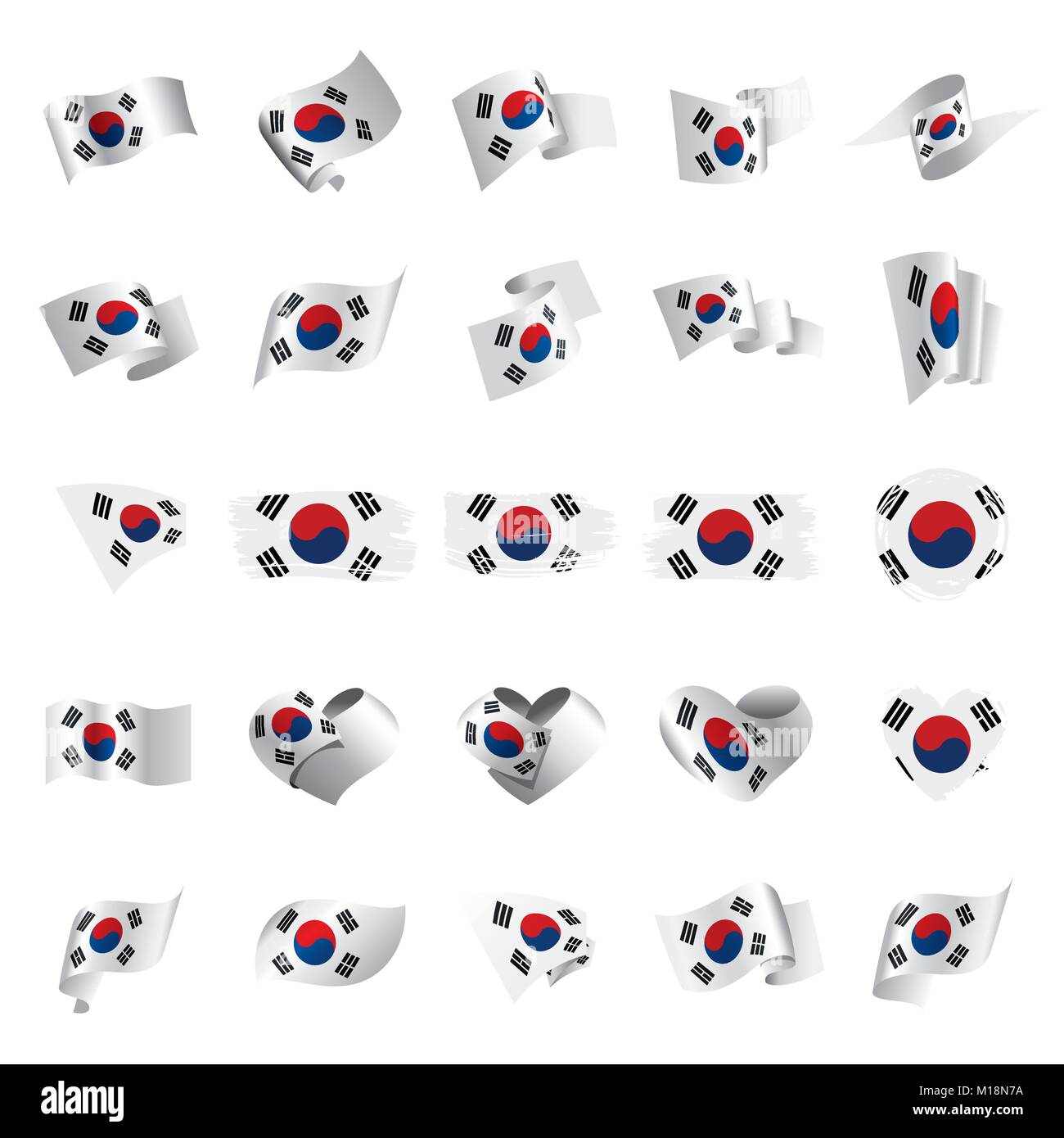 South Korean flag, vector illustration Stock Vector Image & Art - Alamy