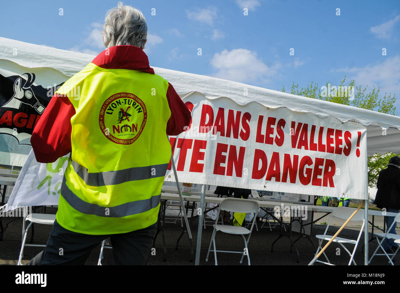 Anti-TAV rally, Amberieu-en-Bugey, France Stock Photo