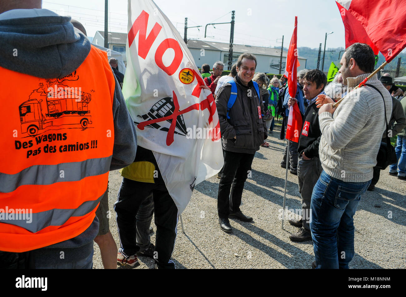 Anti-TAV rally, Amberieu-en-Bugey, France Stock Photo