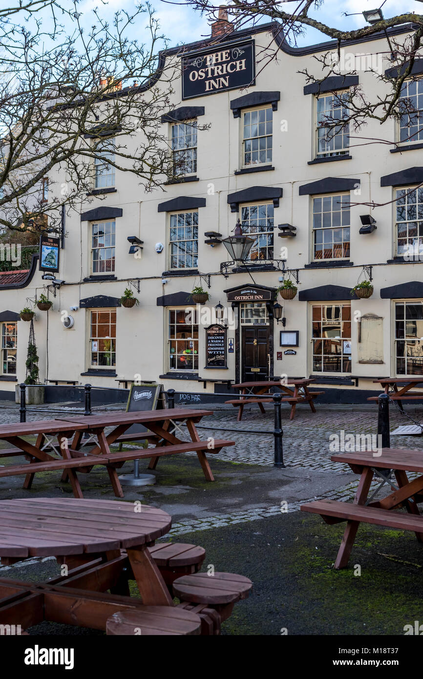 The Ostrich harbourside pub, Bristol, UK. Stock Photo