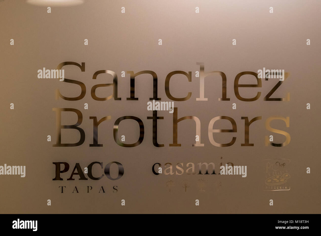 The Sanchez Brothers growing restaurant business based in The general, Bristol, UK. Stock Photo