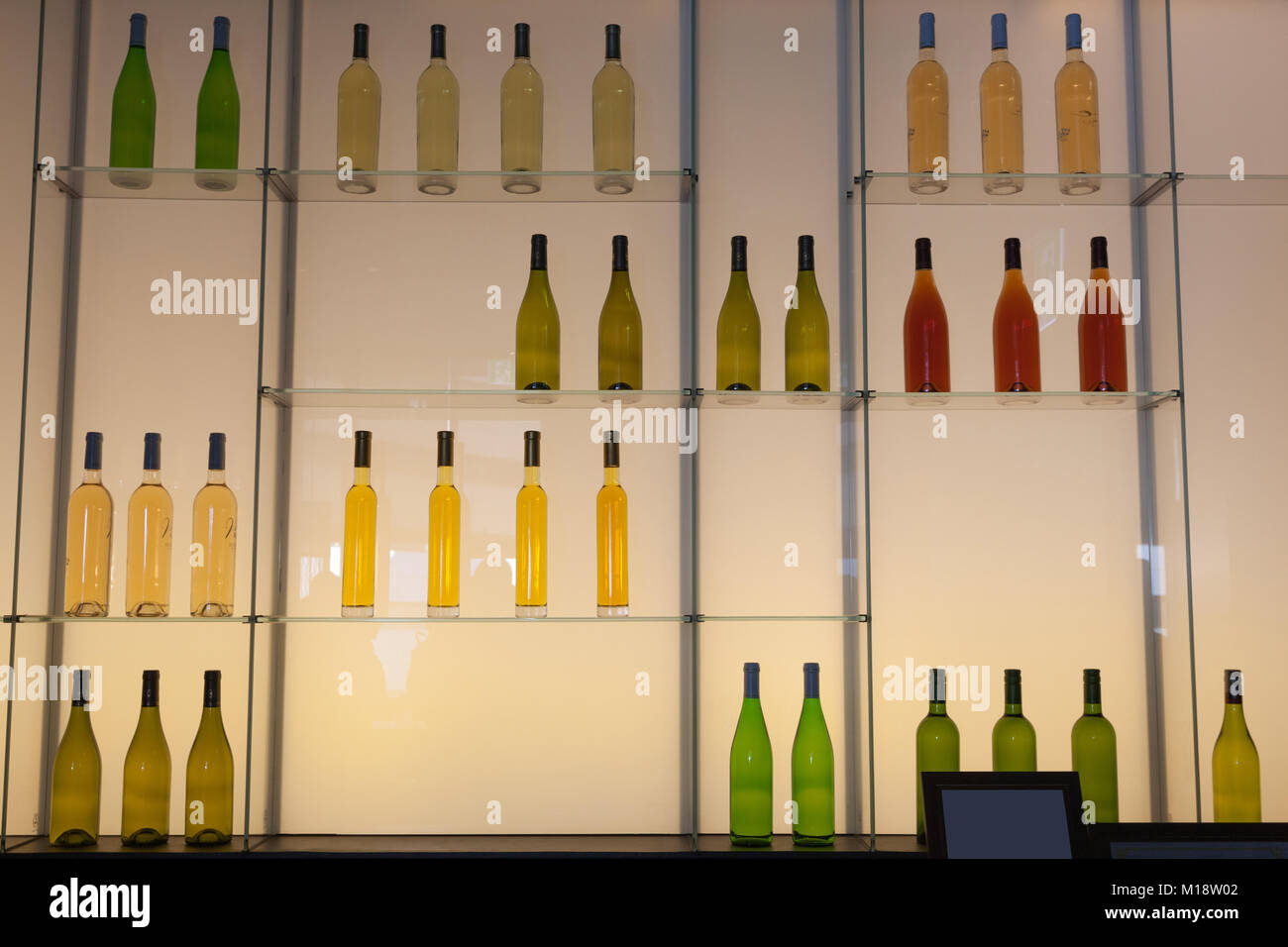Shelves with colorful bottles of alcohol drinks Stock Photo Alamy