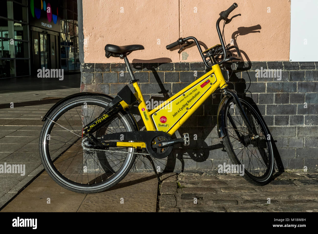 Yo Bike rental bikes. Bristol, UK Stock Photo