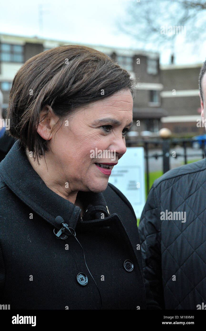 Mary Lou McDonald TD President Elect of Sinn Fein attending a memorial service in Derry on the 46th anniversary of Bloody Sunday. ©George Sweeney / Al Stock Photo