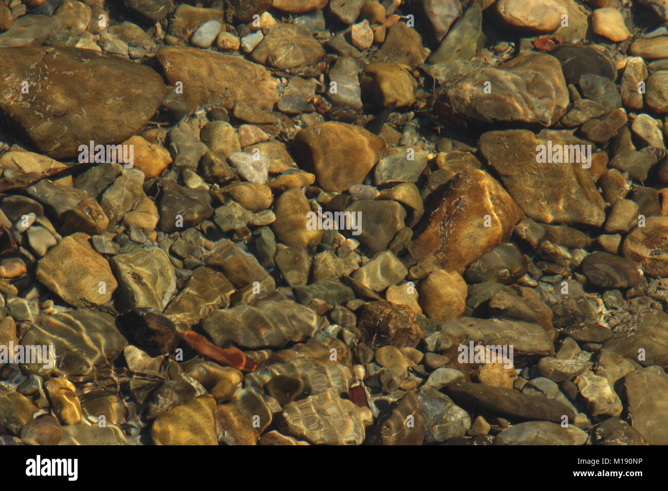 River ripples over stones Stock Photo
