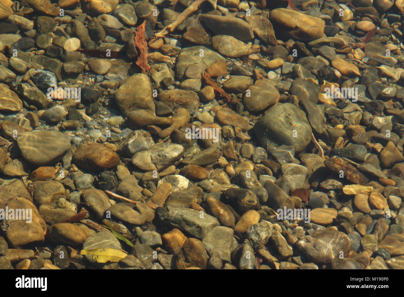 River ripples over stones Stock Photo