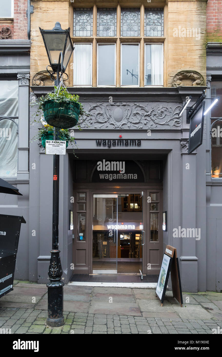 The Wagamama Asian food restaurant on High Street, Windsor, UK Stock Photo