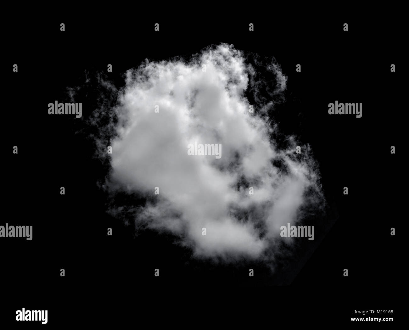 White cloud isolated on black background with clipping path Stock Photo ...