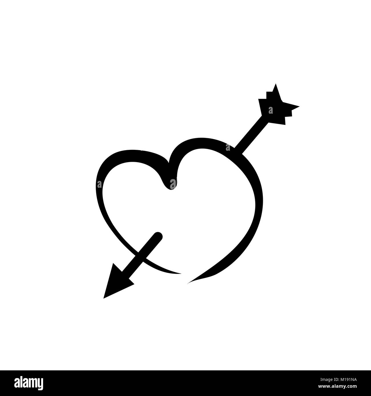 Hand Drawn Heart Black and White Stock Photos & Images - Alamy