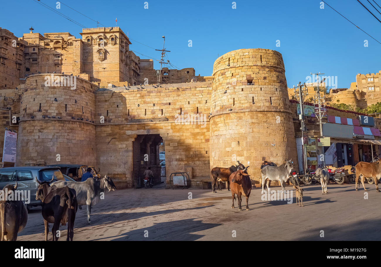 Historic Fort of Jaisalmer Rajasthan entrance gateway. Jaisalmer Fort