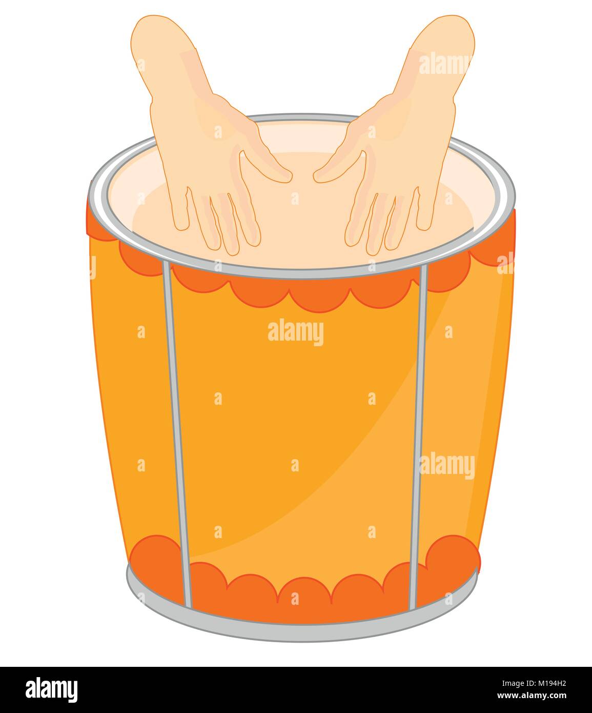 Music instrument drum on white background is insulated Stock Vector ...
