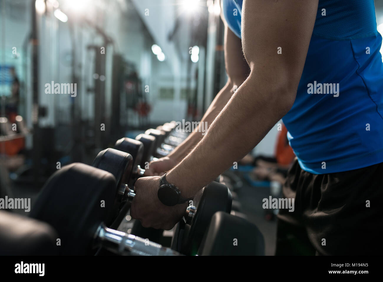 Handsome muscular fit young man hi-res stock photography and images - Alamy