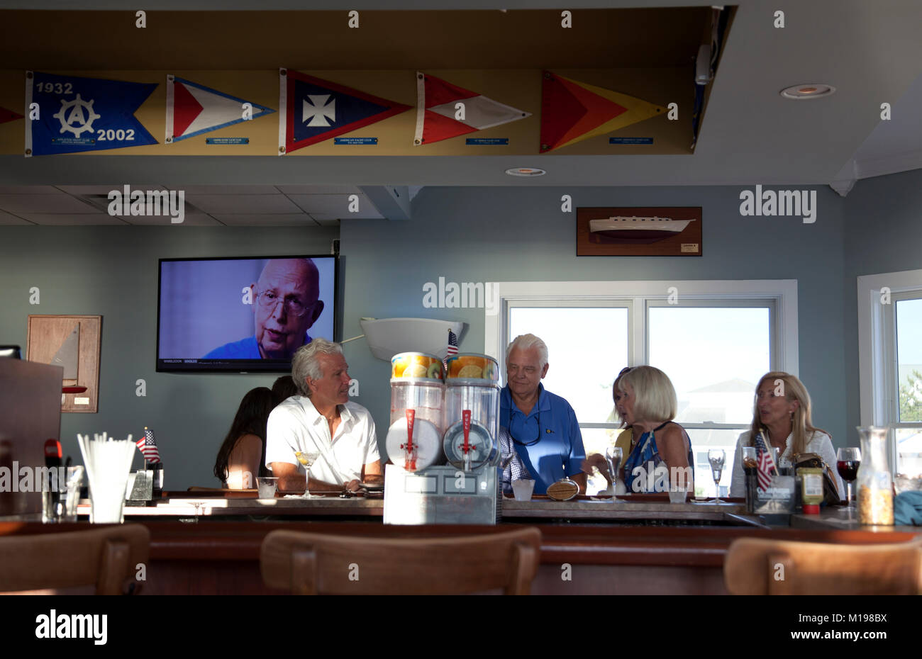 Restaurant and Bar at Avalon Yacht Club in Cape May, New Jersey USA