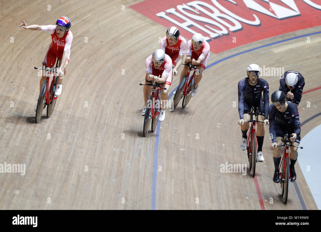 Team 100 ME rider Ethan Hayter left with team mates Matt Walls