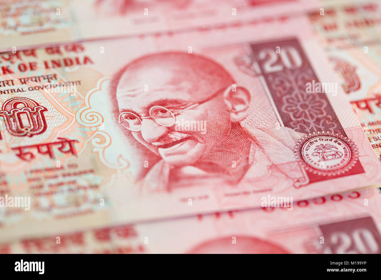 Collection of the Indian banknotes Stock Photo - Alamy