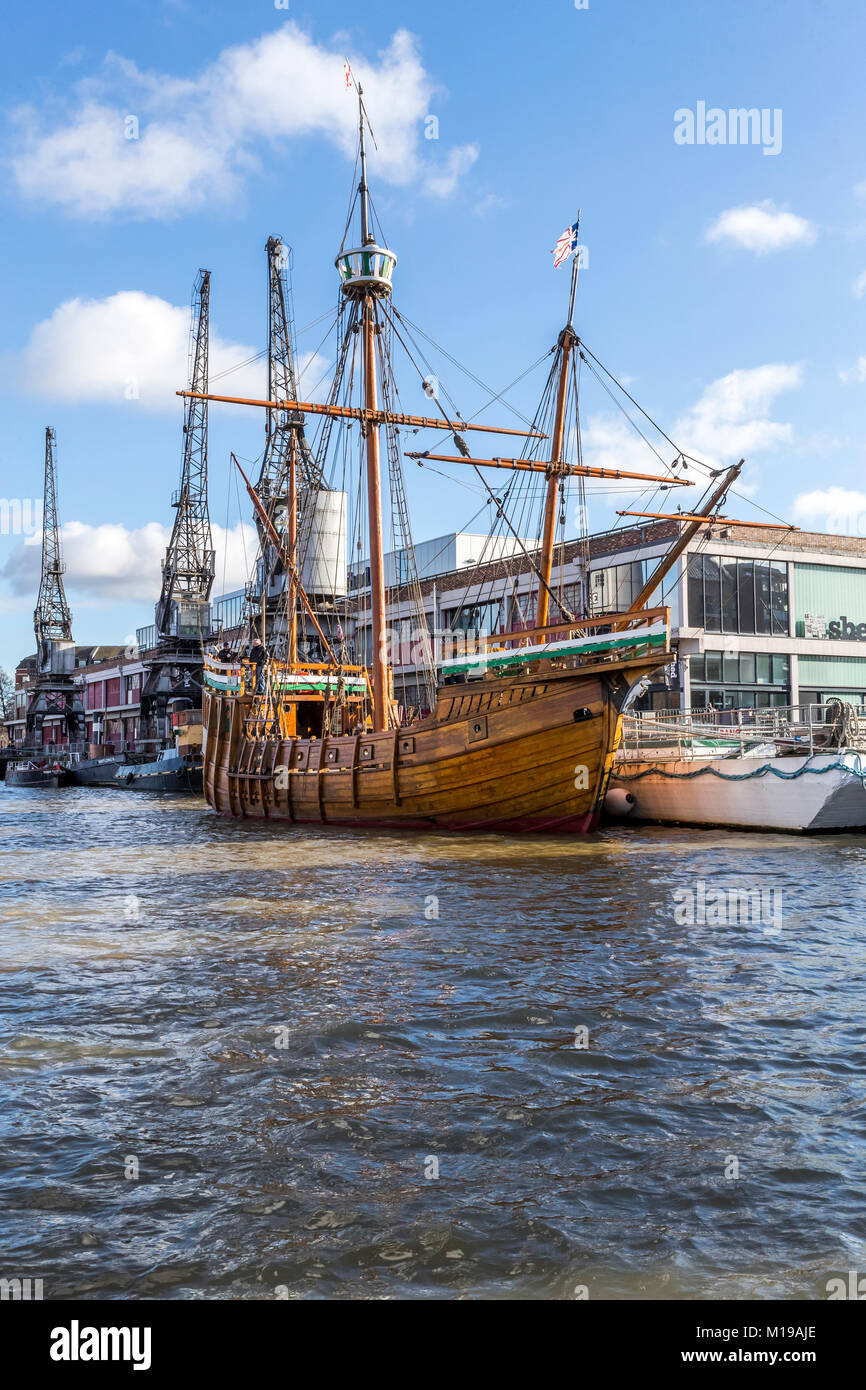 The Matthew. Reconstruction of John Cabot's famous ship. Bristol, UK ...