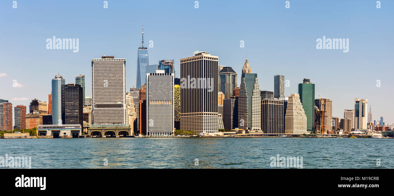 Lower Manhattan Skyline, NYC, USA Stock Photo