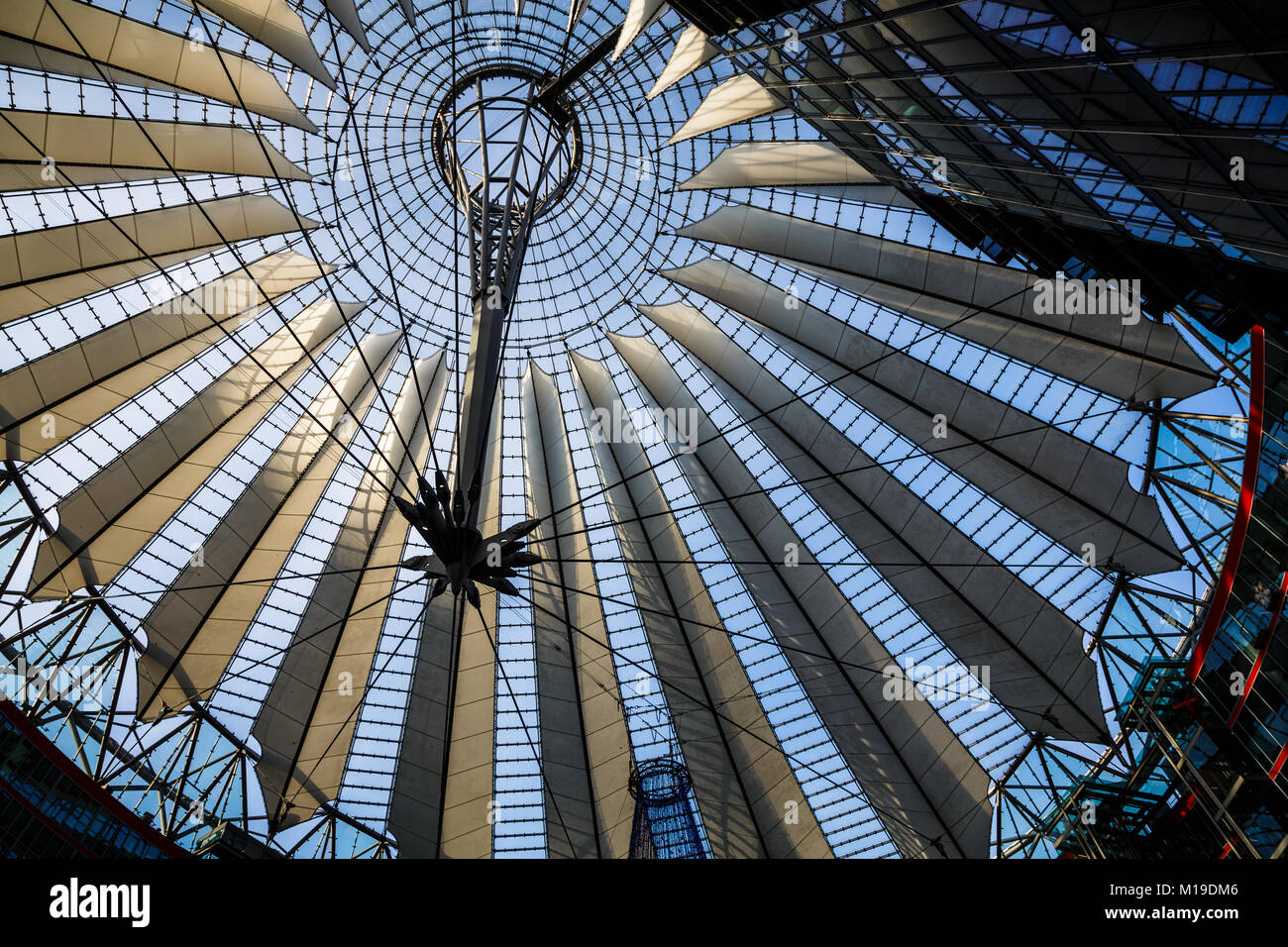 the roof of the Sony Center in Potsdamer Platz, Berlin Stock Photo