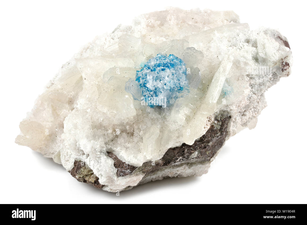 cavansite from India isolated on white background Stock Photo