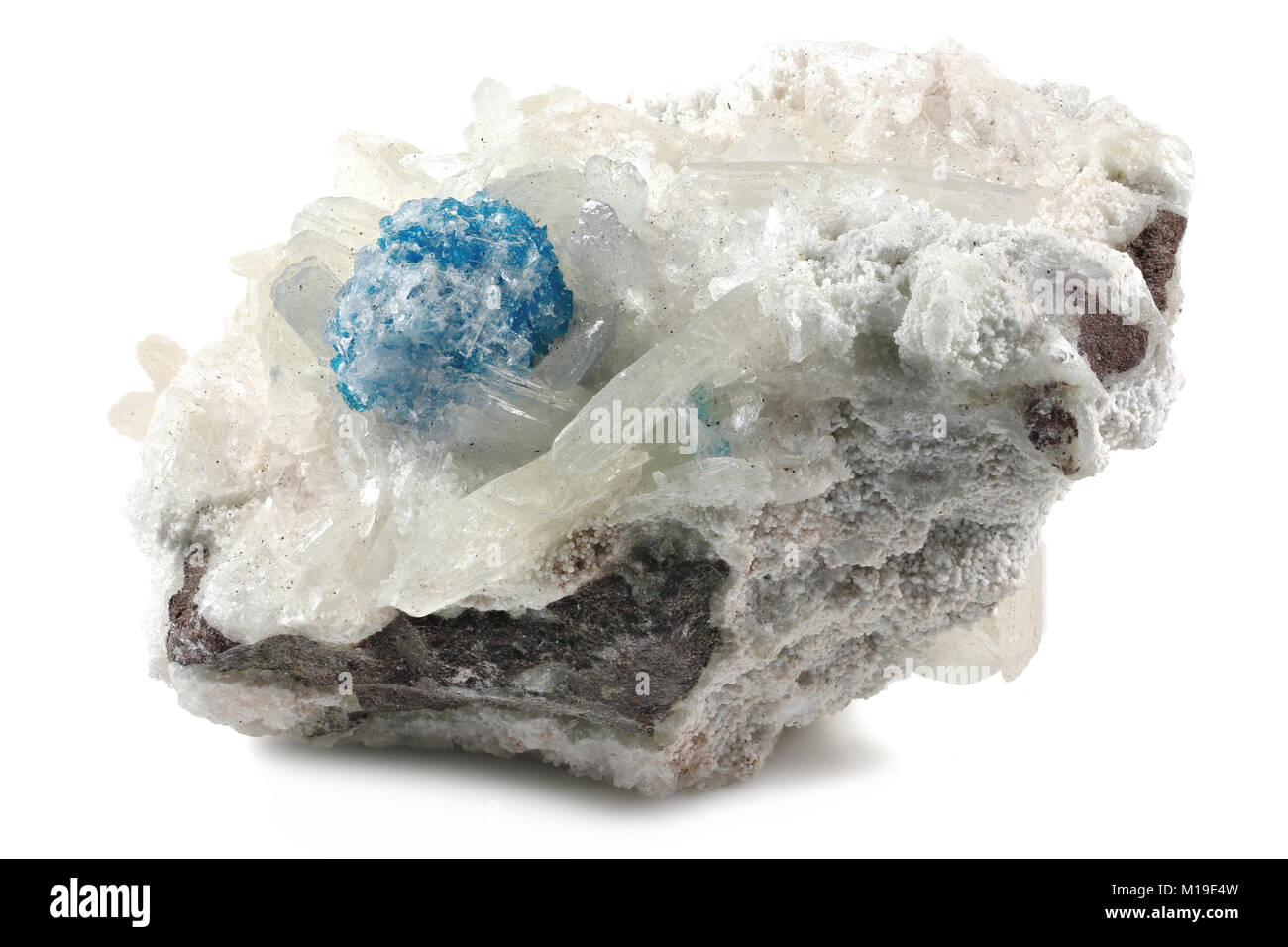 cavansite from India isolated on white background Stock Photo