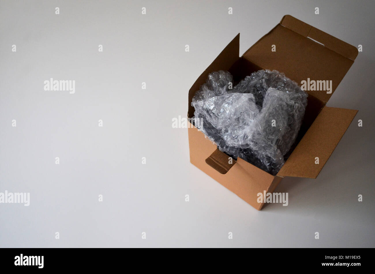boxes and bubble wrap