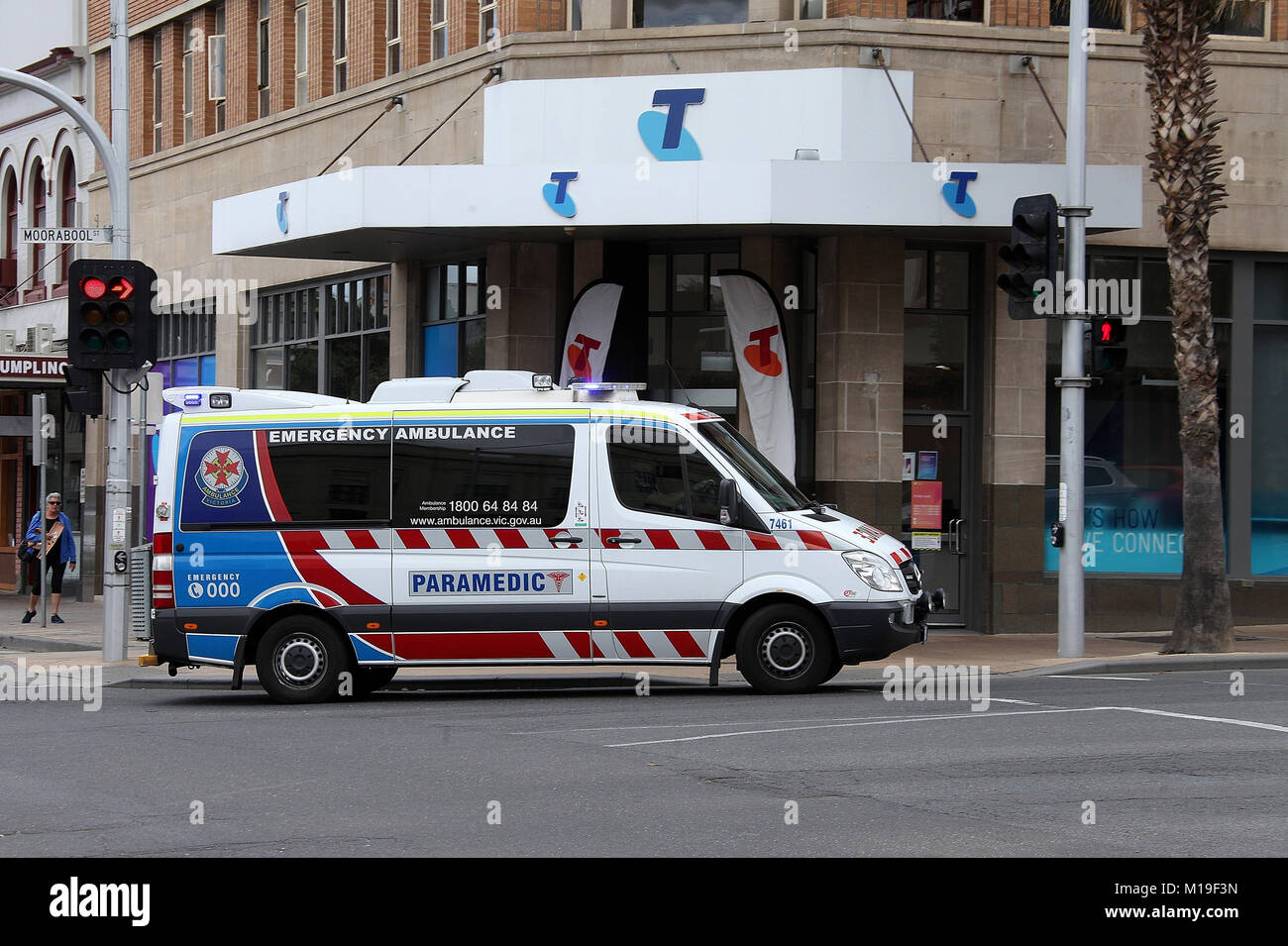 Emergency Ambulance at Geelong in Australia Stock Photo