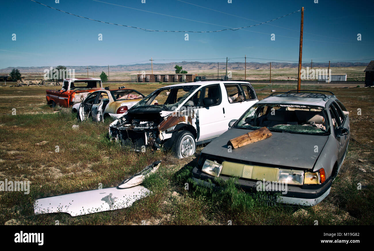Junk Yard and Ghost town in Utah Stock Photo Alamy