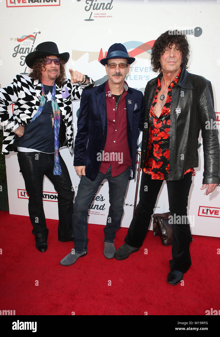 January 28, 2018 - Los Angeles, CA, U.S. - LOS ANGELES, CA - JANUARY 28: Stuart Smith, Joe Retta, Bruce Quarto, at Steven Tyler and Live Nation presents Inaugural Janie's Fund Gala & GRAMMY Viewing Party at Red Studios in Los Angeles, California on January 28, 2018. Credit: Faye Sadou/MediaPunch Credit: Faye Sadou/AdMedia/ZUMA Wire/Alamy Live News Stock Photo