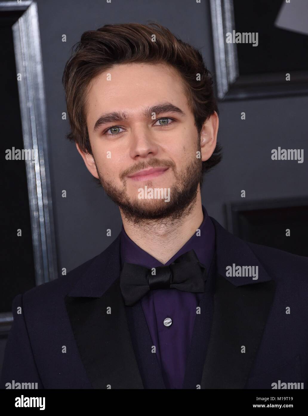 New York, NY, USA. 28th Jan, 2018. Zedd at arrivals, 60th Anniversary Grammy Awards - Arrivals, Madison Square Garden, New York, NY, United States January 28, 2018. (Photo by: Max Parker/Everett Collection) at arrivals for 60th Anniversary Grammy Awards - Arrivals, Madison Square Garden, New York, NY January 28, 2018. Credit: Max Parker/Everett Collection/Alamy Live News Stock Photo