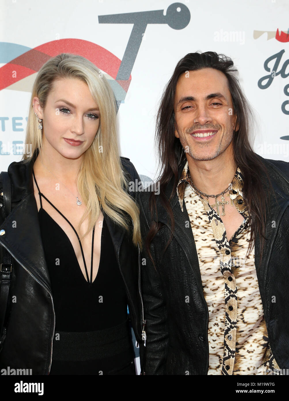 Los Angeles, CA, USA. 28th Jan, 2018. Nuno Bettencourt. Steven Tyler