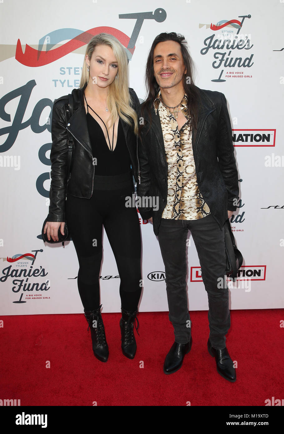 LOS ANGELES, CA - JANUARY 28: Nuno Bettencourt, Guest, at Steven Tyler